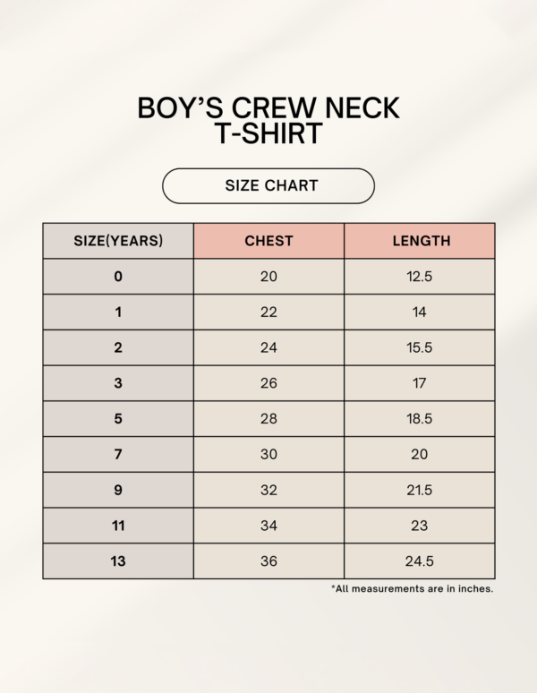 Boy's Crew Neck T-Shirt