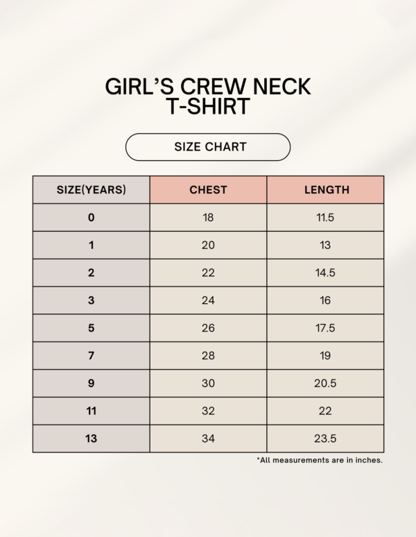 Girl's Crew Neck T-Shirt