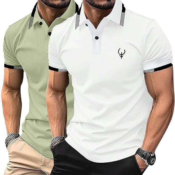 Lymio Polo T Shirt for Men || T Shirt for Man || Collar T Shirt Style Men (Packs Also Available) (Polo-40-43) (Copy) (Copy)