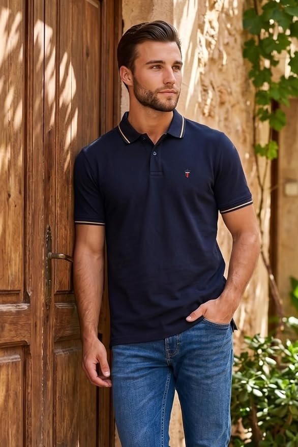 Louis Philippe Men’s Slim Fit Polo Tshirt