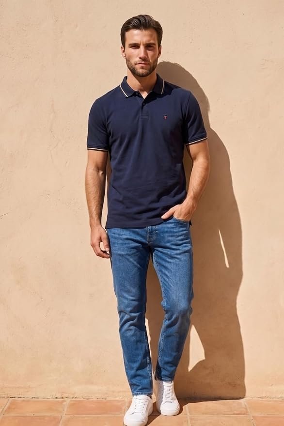Louis Philippe Men’s Slim Fit Polo Tshirt (Copy)