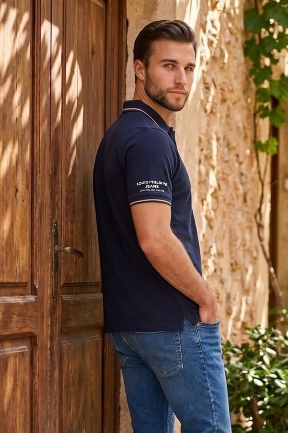 Louis Philippe Men’s Slim Fit Polo Tshirt