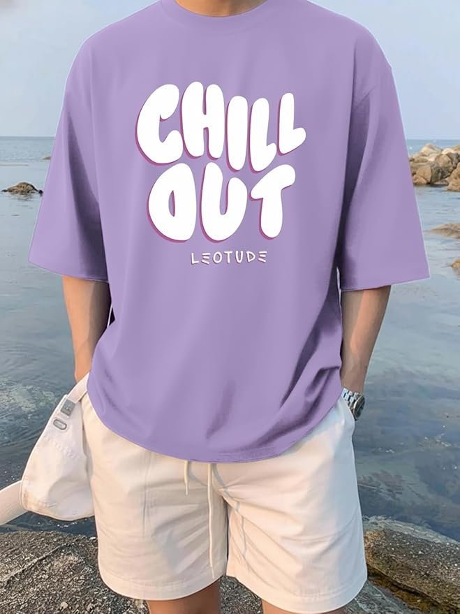 LEOTUDE Men’s Oversize Graphic Printed Combo Pack of 3 T-Shirt | Round Neck Half Sleeve T-Shirt for Men’s (Combo : Pack of 3) (Copy)